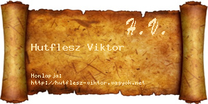 Hutflesz Viktor névjegykártya