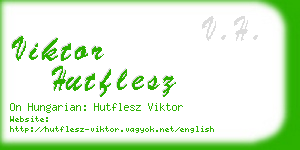 viktor hutflesz business card